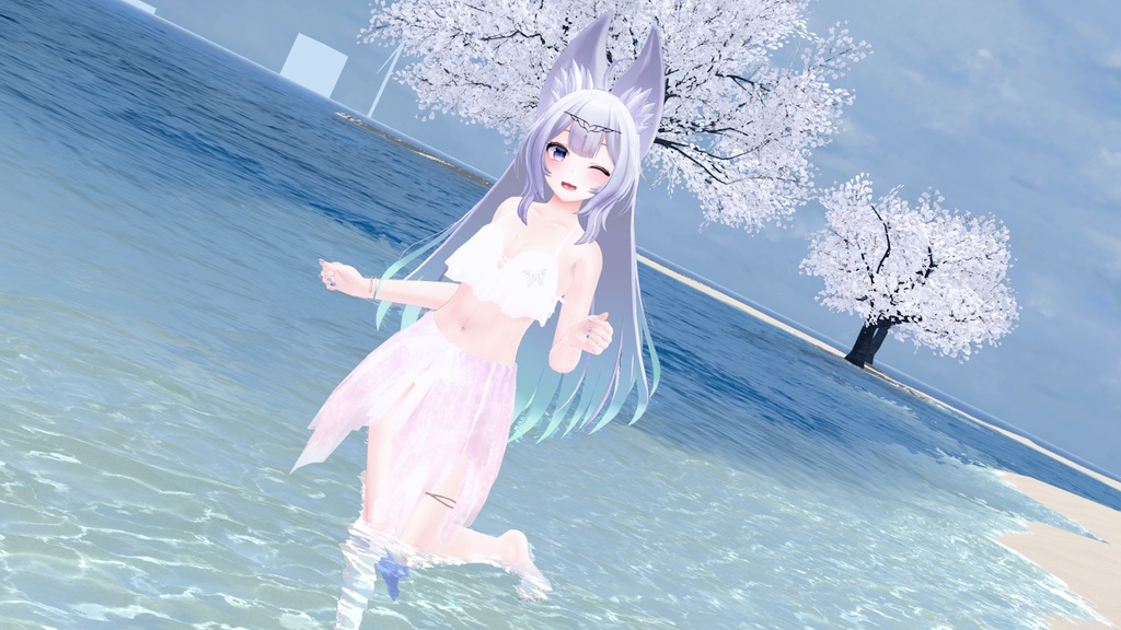 フレアドレス【3Dアバター衣装/ウルフェリアちゃん対応】