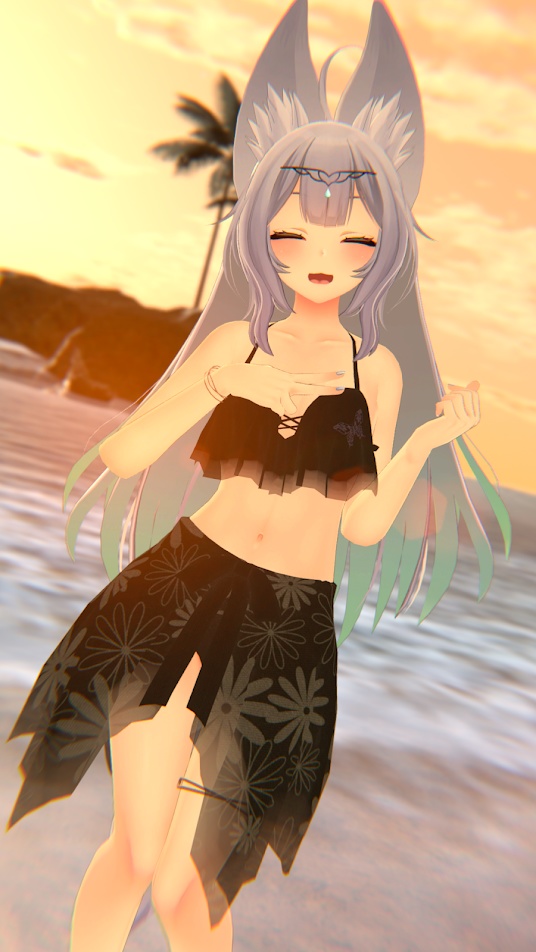 フレアドレス【3Dアバター衣装/ウルフェリアちゃん対応】