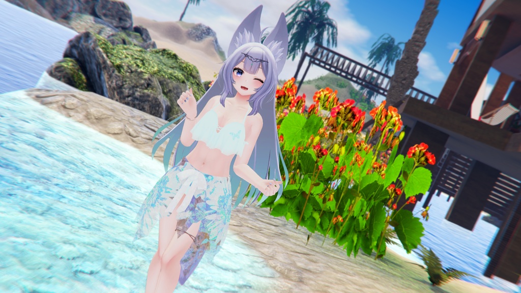 フレアドレス【3Dアバター衣装/ウルフェリアちゃん対応】