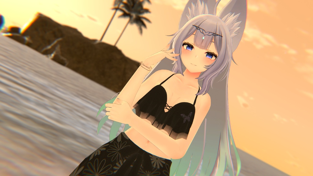 フレアドレス【3Dアバター衣装/ウルフェリアちゃん対応】