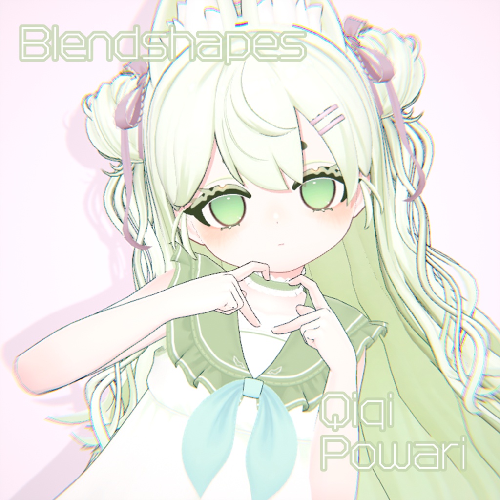 【ぽわり-Powari】💚Qiqi💚Face BlendShape Animation