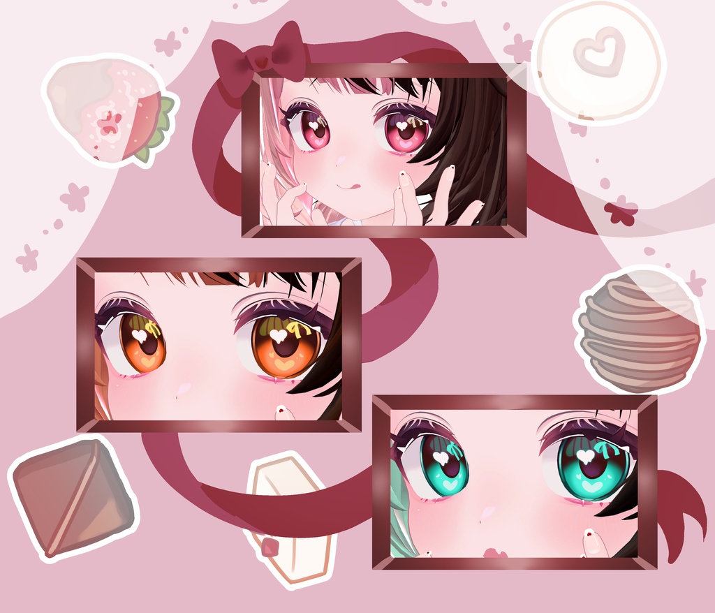 【シフォン♡CHIFFON 】『 - chocolate texture - 』 Fece&Eye texture