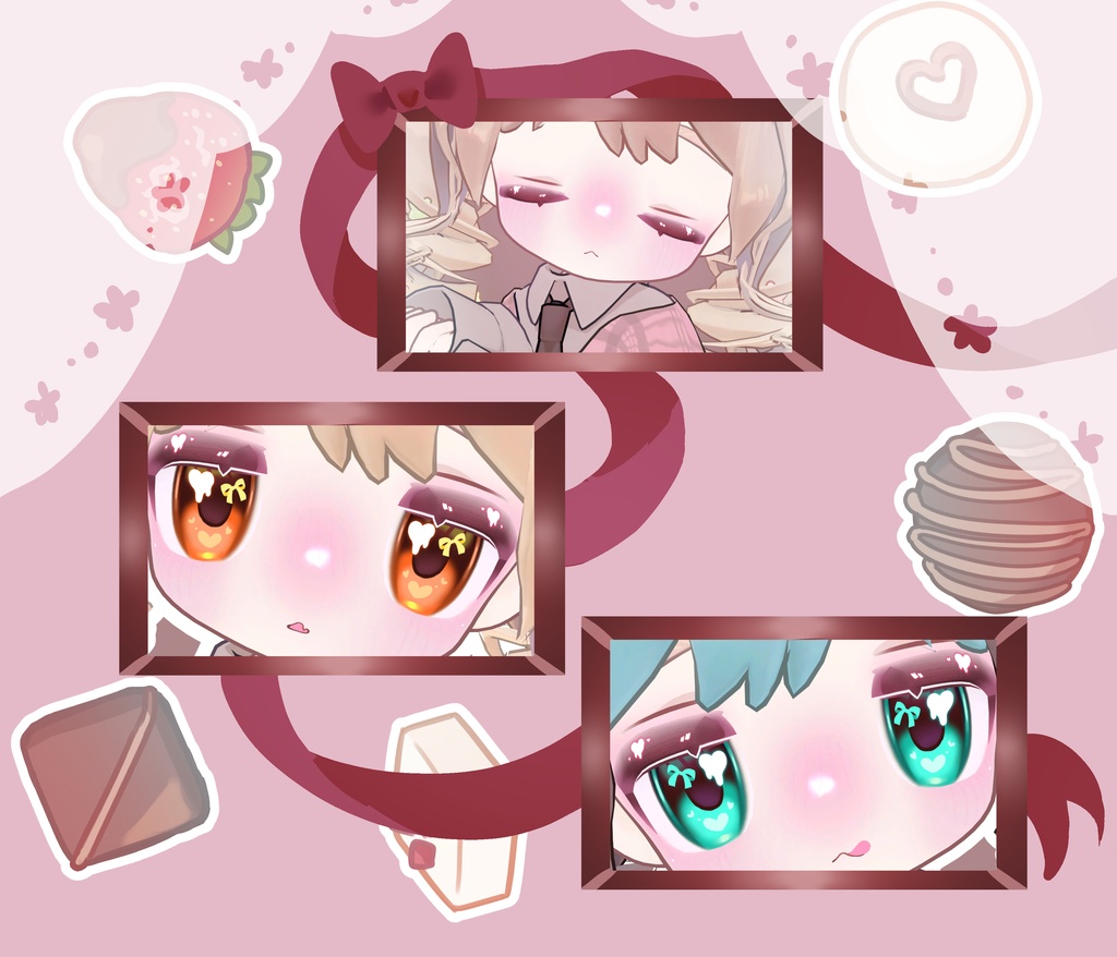 【キプフェル♡kipfel 】『 - chocolate texture - 』 Fece.body&Eye texture