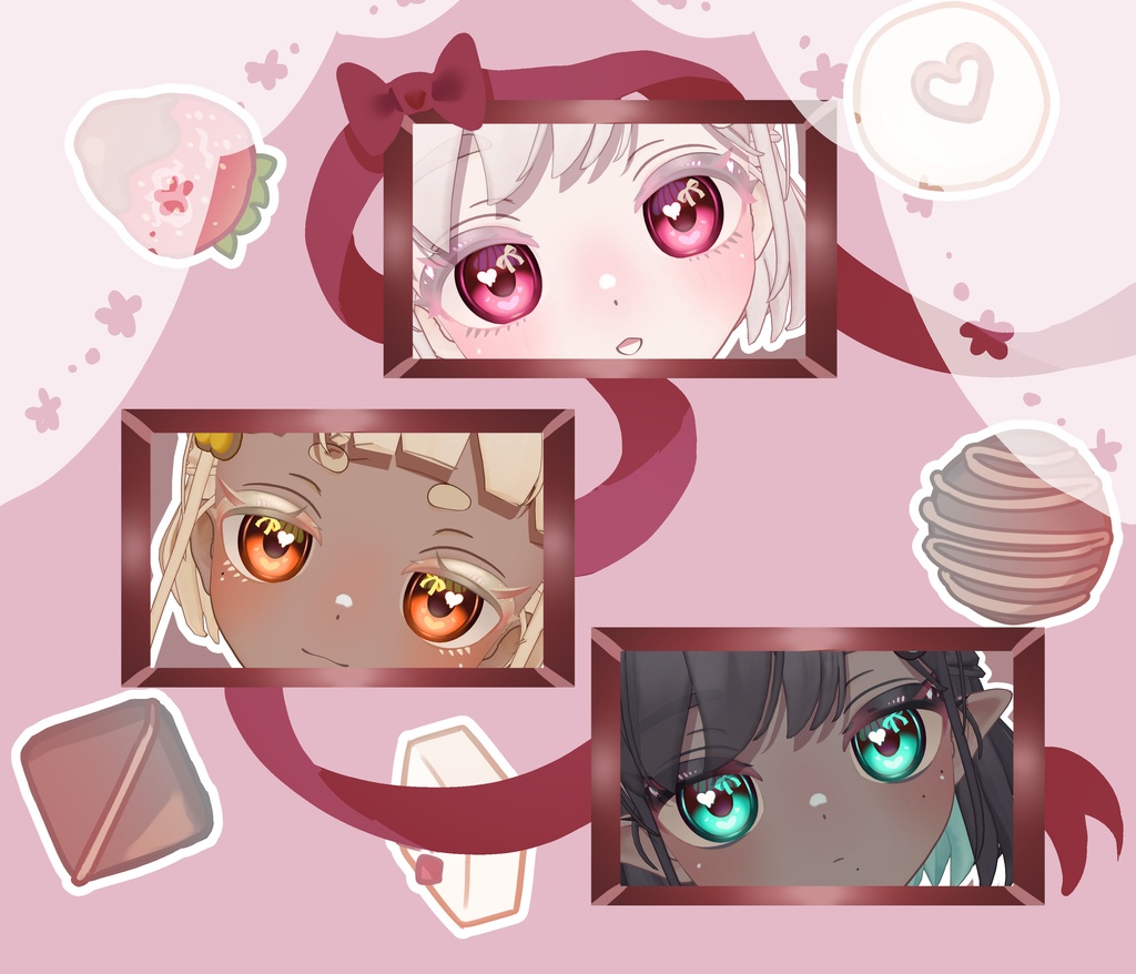 【しらつめ♡Shiratsume 】『 - chocolate texture - 』 Fece&Eye texture