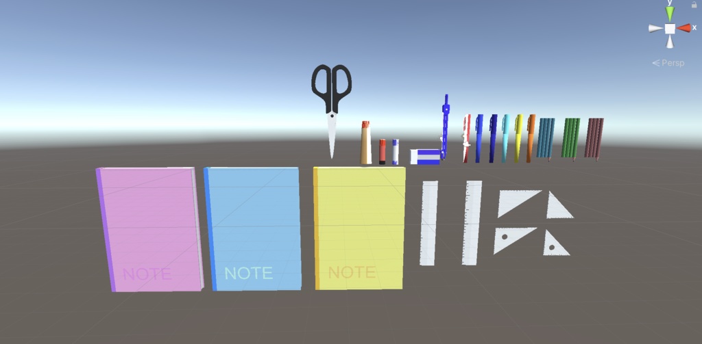 【unitypackage、fbx】文房具セット①