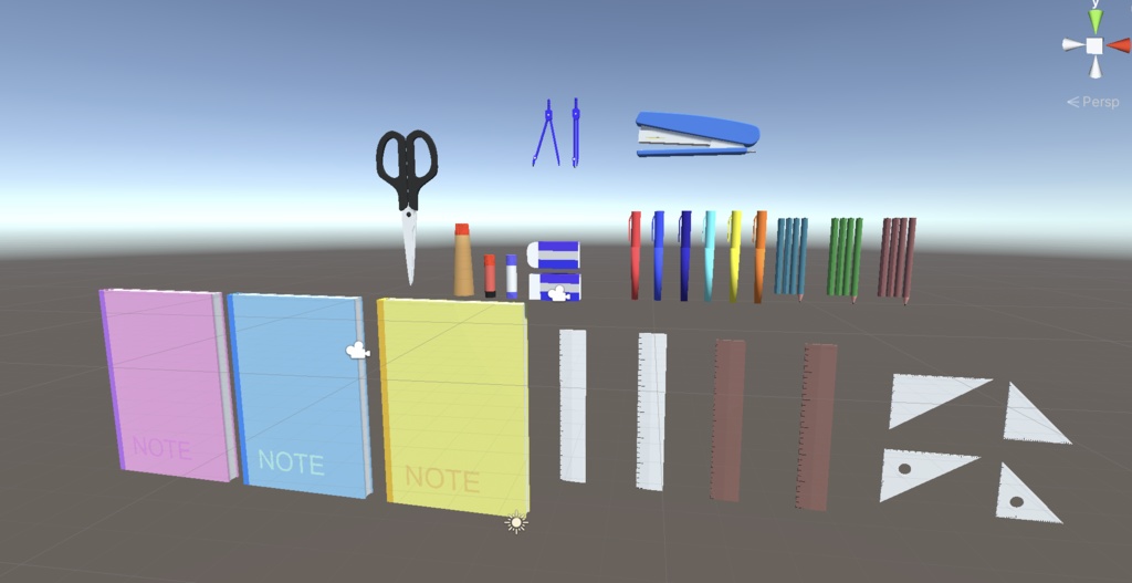 【unitypackage、fbx】文房具セット②