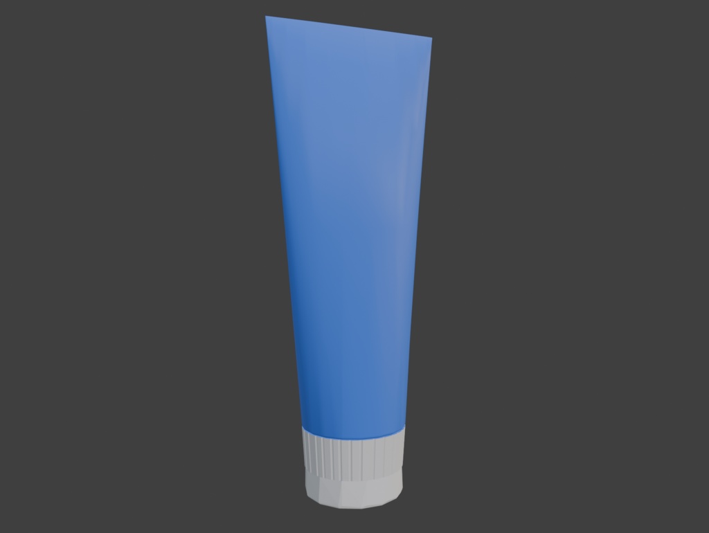 【unitypackage、fbx、obj】歯磨き粉風チューブ