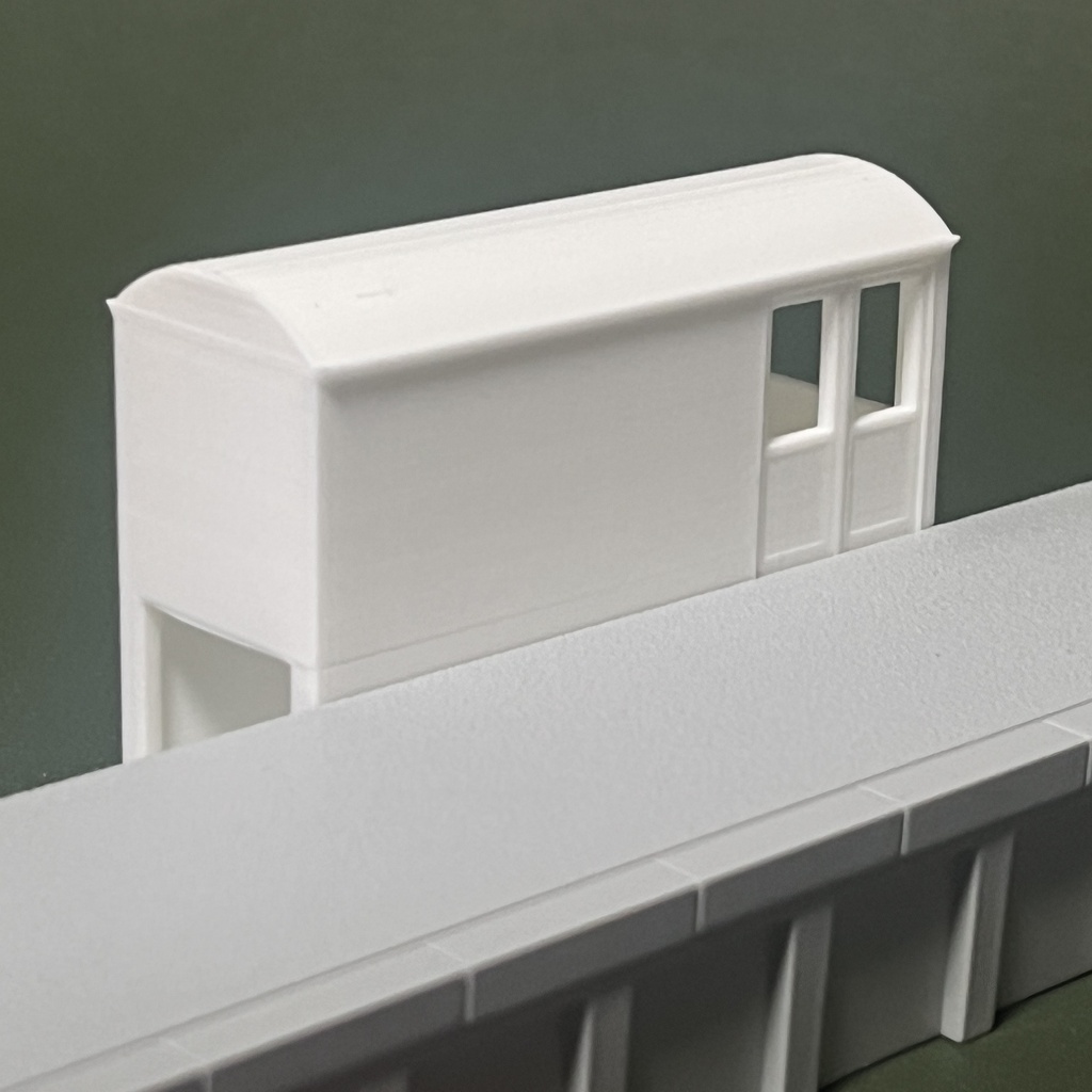 【試作品】1/80 小型駅舎(簡易改札付き)