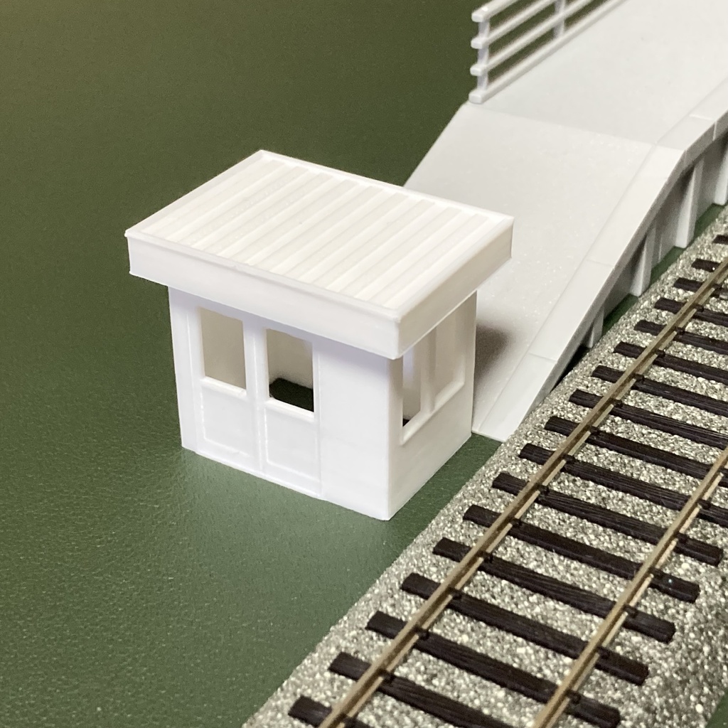 【試作品】1/80 窓付き詰所（無人駅舎、倉庫詰所などに）