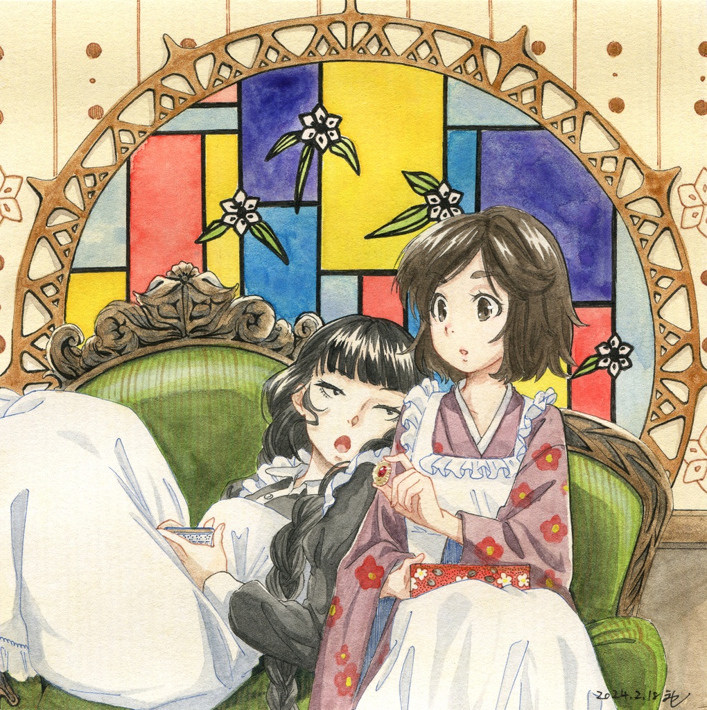 額装原画「閉店」