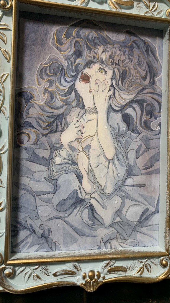 額装原画「夕立ち」