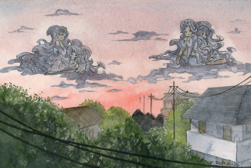 額装原画「生活」