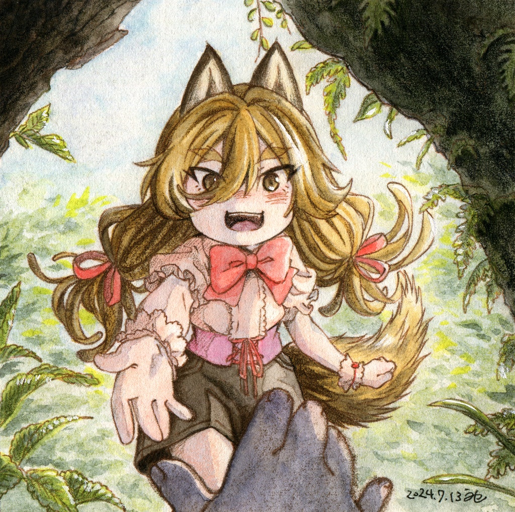 額装原画「The warm smile」