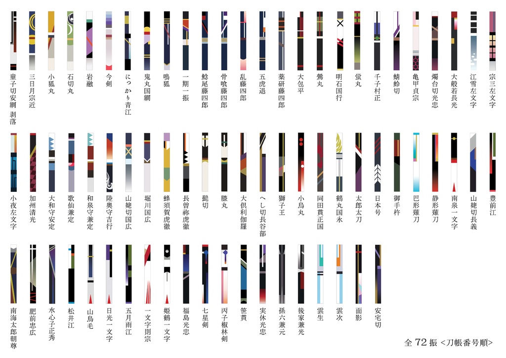 刀剣男士タイピン(クリップ)【短刀・脇差】