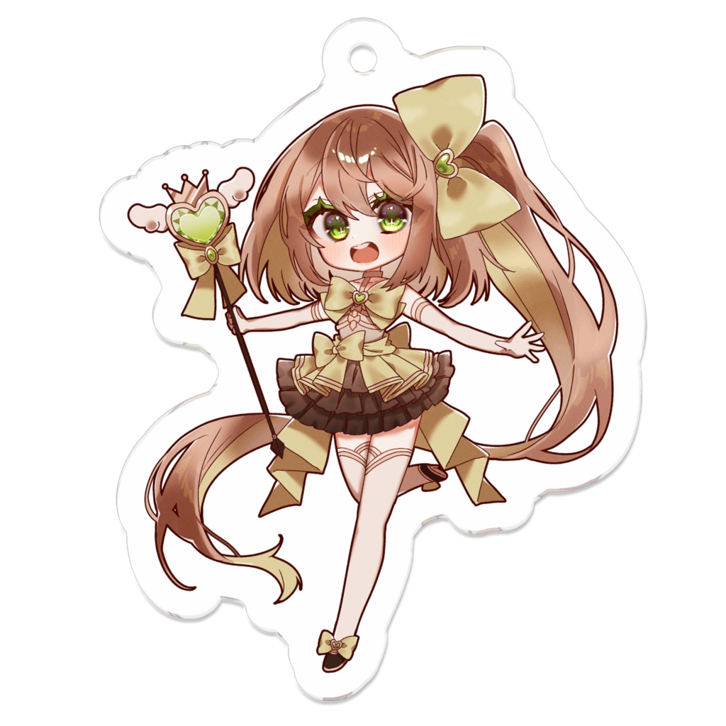 魔法少女は難しい。】浅葱若葉アクリルキーホルダー - あづまー