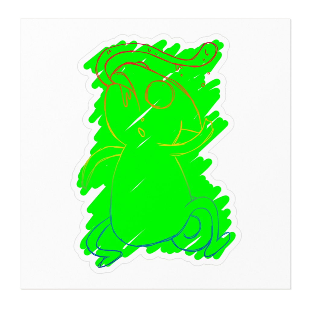 【ちんじゅう】カメレオンステッカー