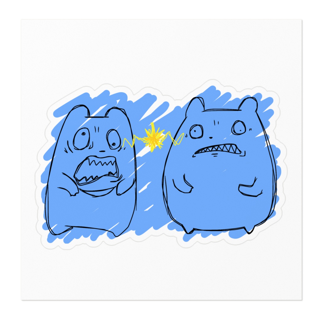 【ちんじゅう】クマVSシロクマ ステッカー