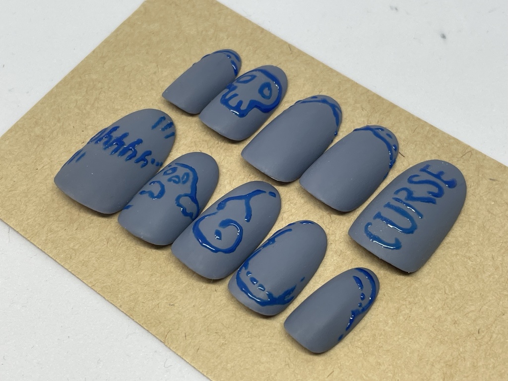 死神🟦💀🔥風ネイルチップ