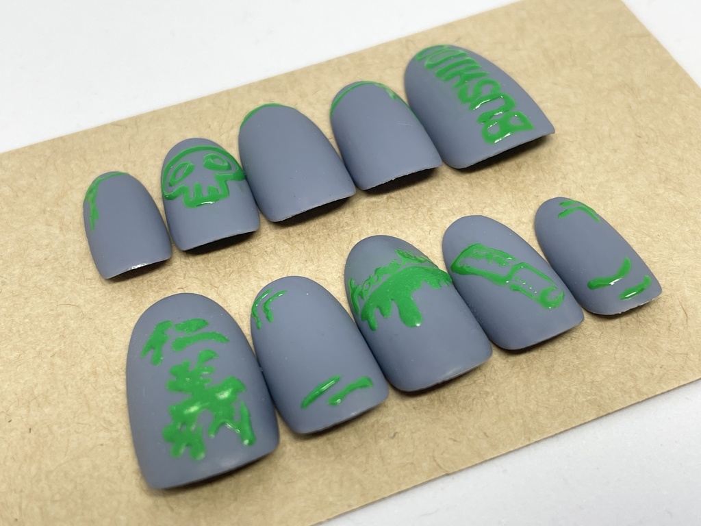 死神🟩💀🔥風ネイルチップ