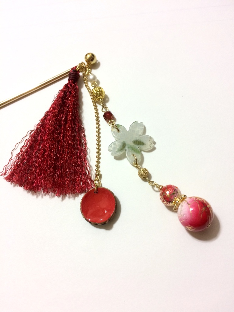 瓢箪と盃のかんざし