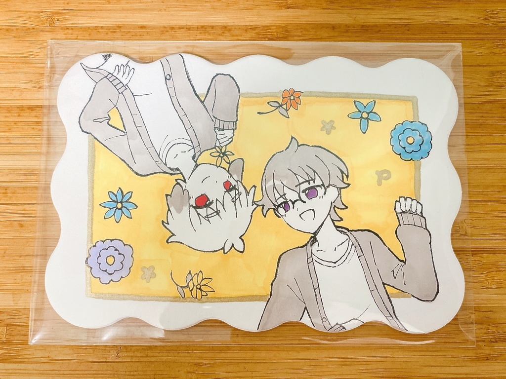 兎組 手描きコースター