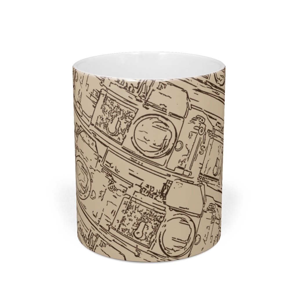 カメラ柄 マグカップ