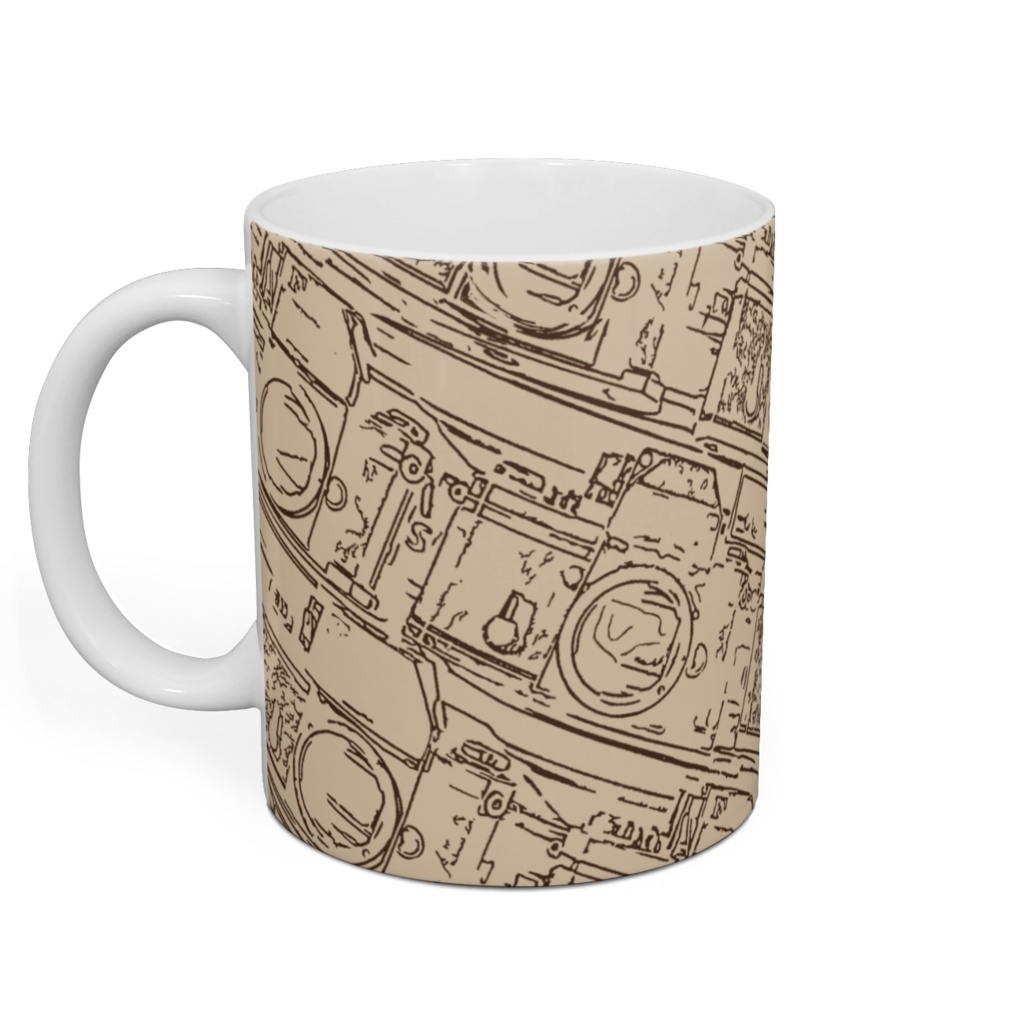 カメラ柄 マグカップ