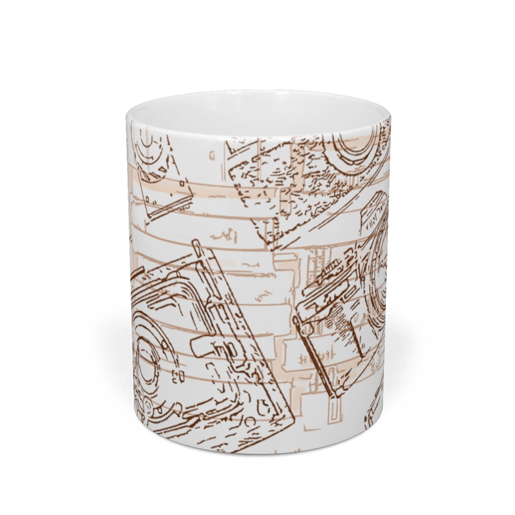 カメラ柄 マグカップ