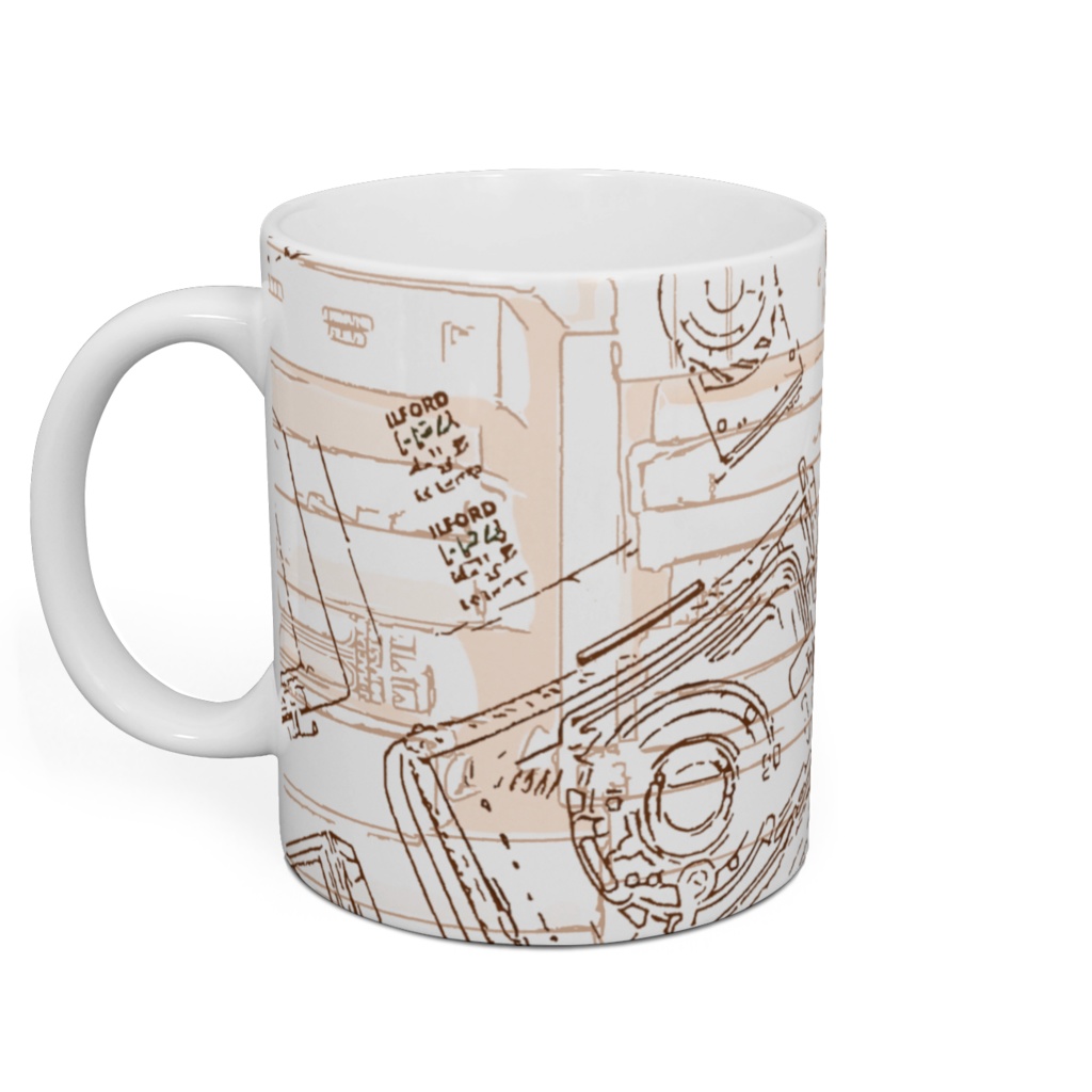 カメラ柄 マグカップ