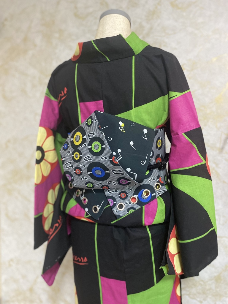 ハトメ半幅帯⑪ Rocka Rolla