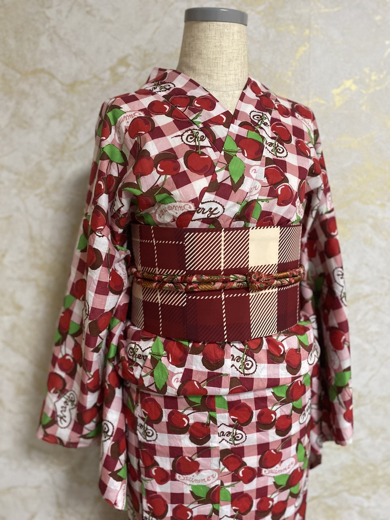 リバーシブル半幅帯⑯ EVERYDAY AT BUS STOP