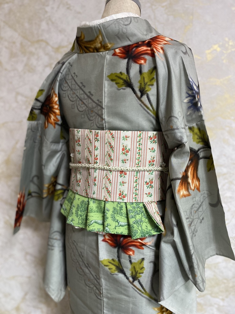 リバーシブル半幅帯19 I've Got My Mind Set On You