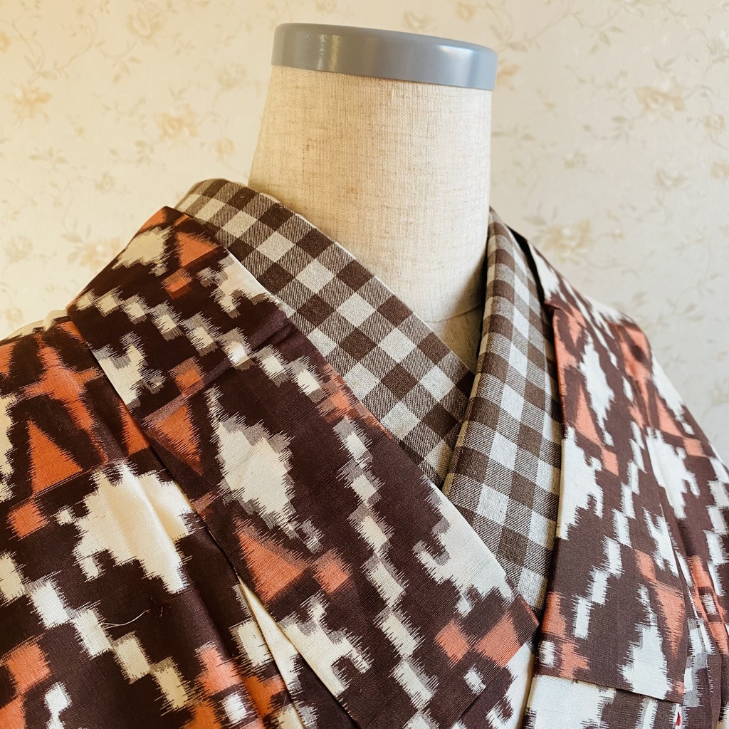 リス柄 3way 半衿 ホワイト