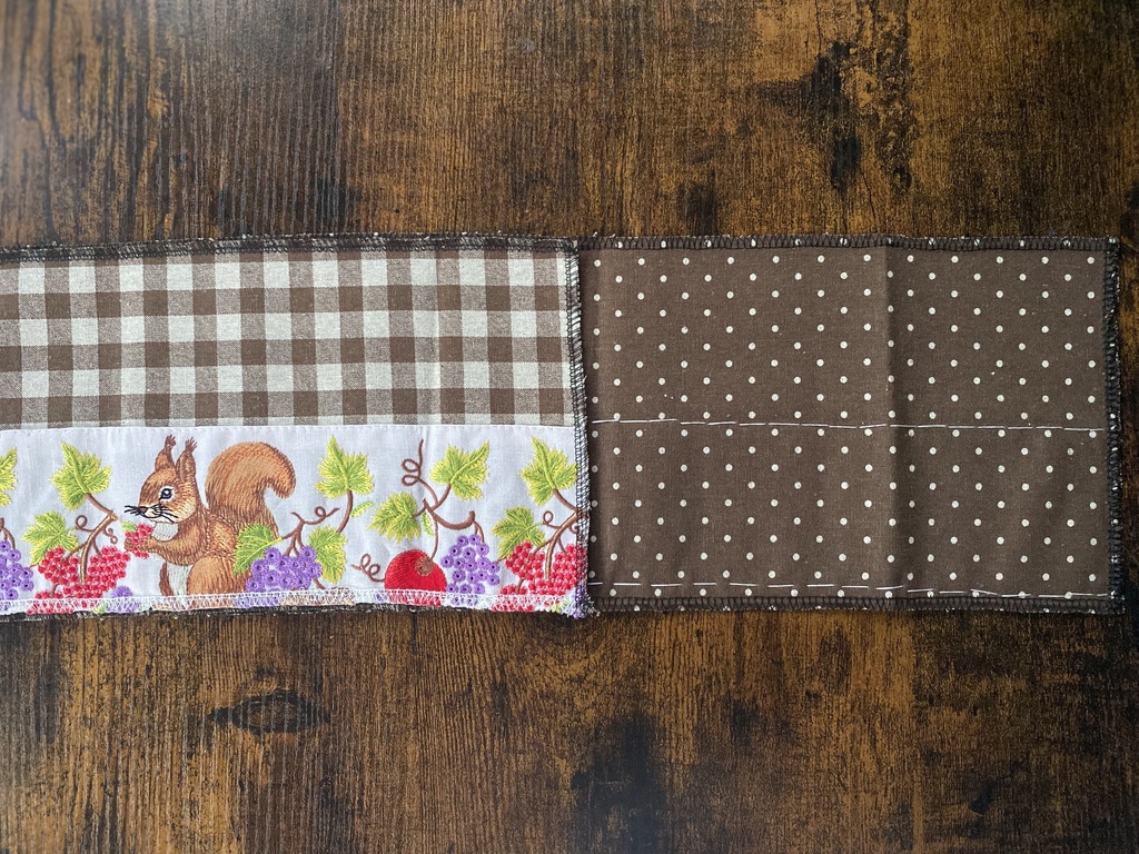 リス柄 3way 半衿 ホワイト