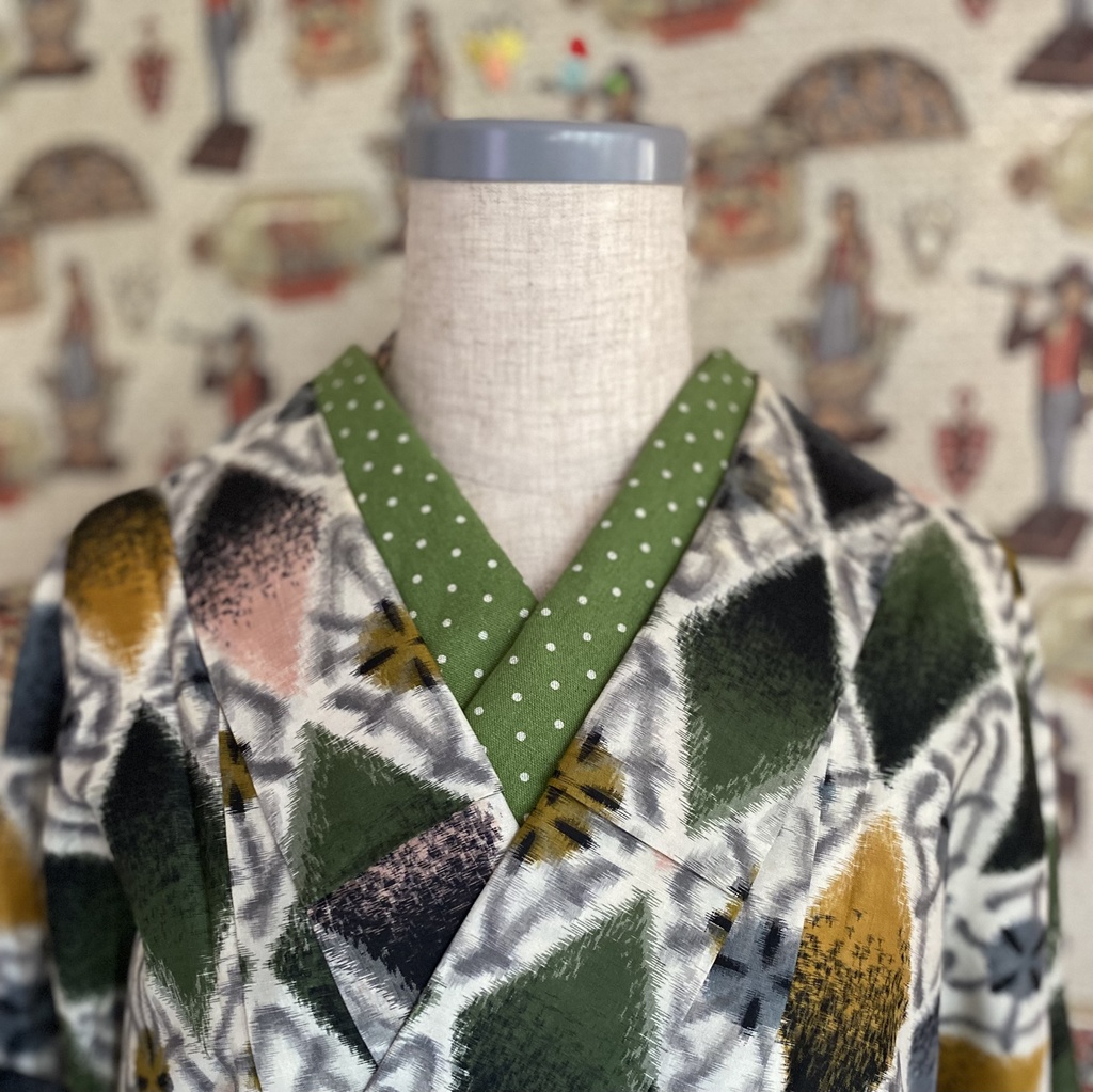 3way半衿・イチゴ/クリームイエロー