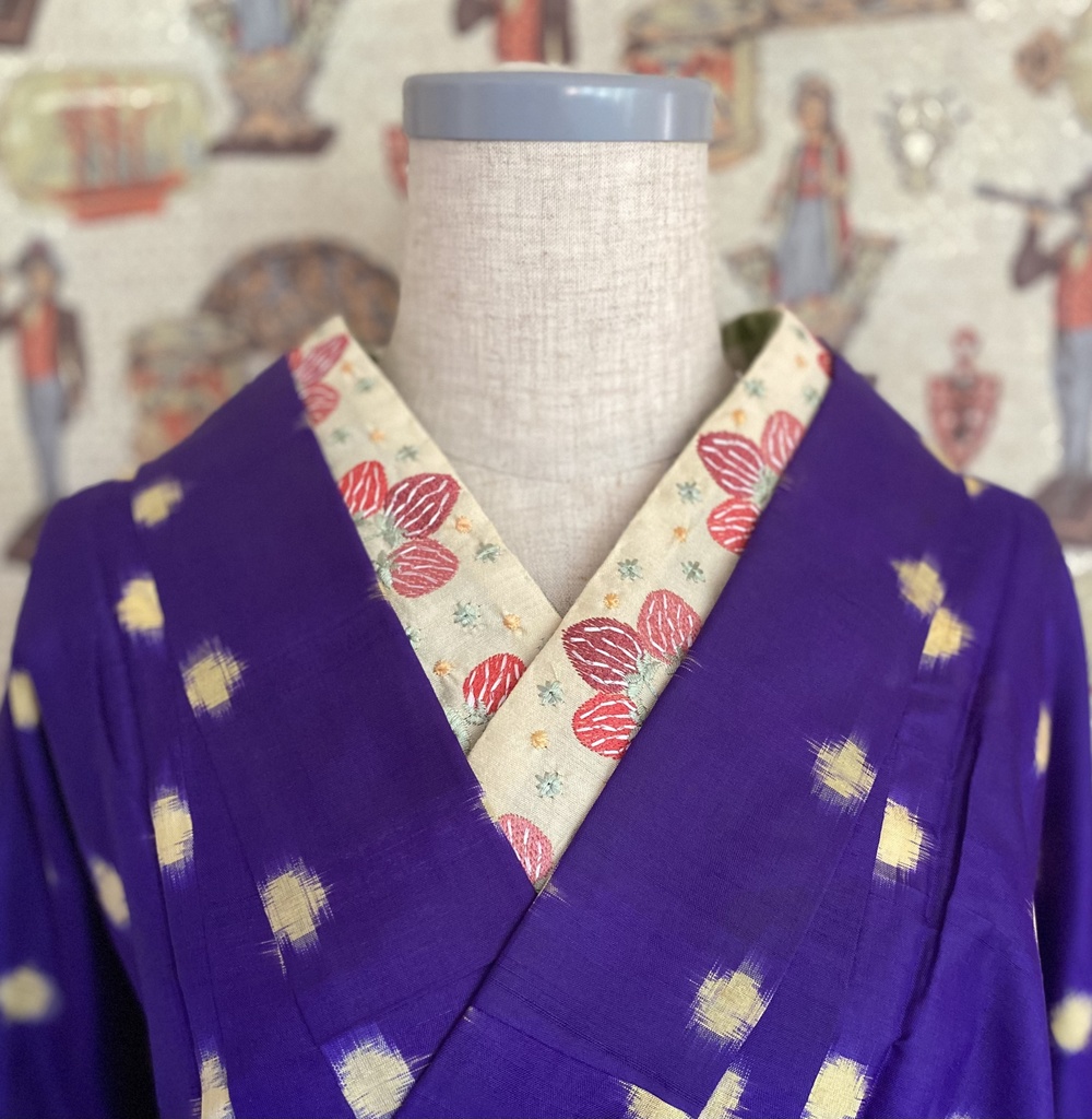 3way半衿・イチゴ/クリームイエロー