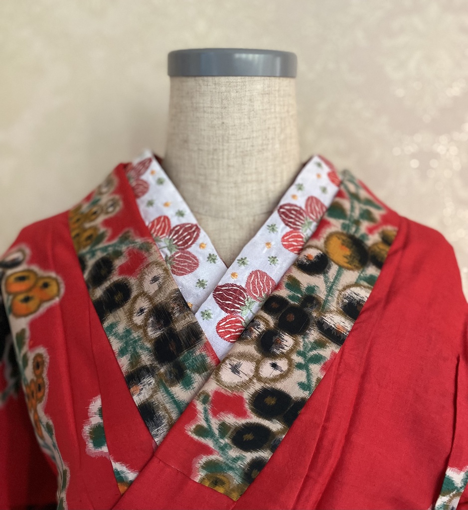 3way半衿・イチゴ/ホワイト