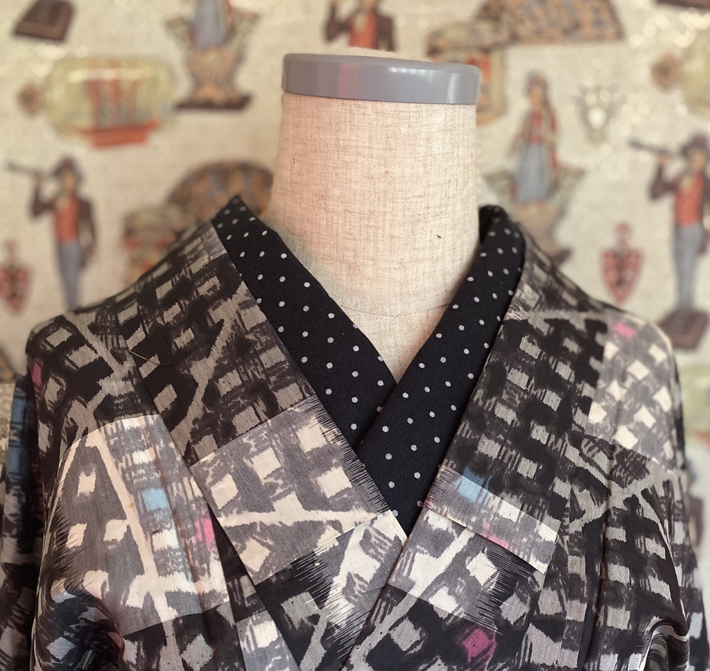 3way半衿・イチゴ/ブラック