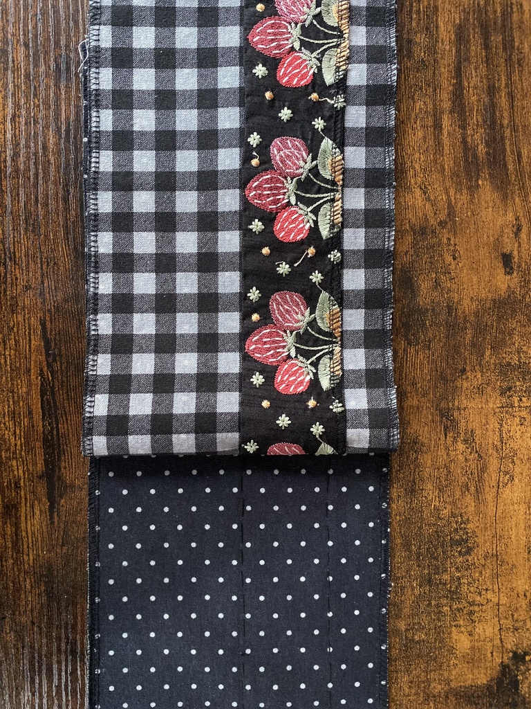 3way半衿・イチゴ/ブラック