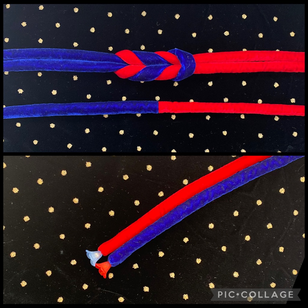 ベルベットバイカラー帯締め