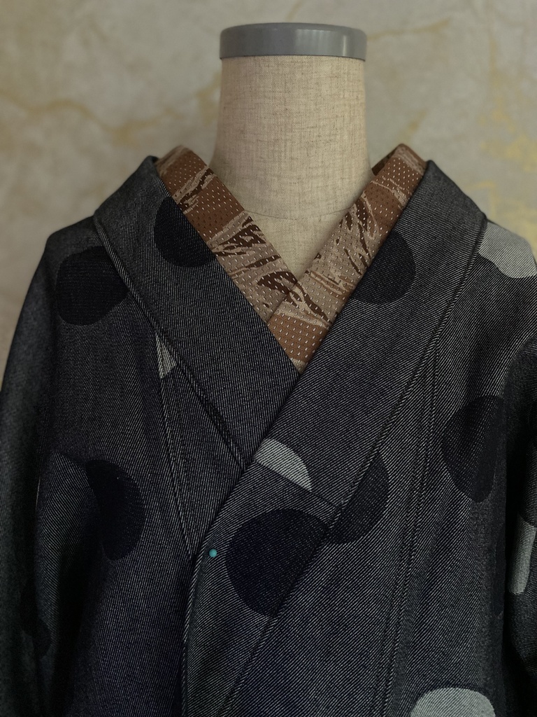 メッシュ半衿　サンドベージュ