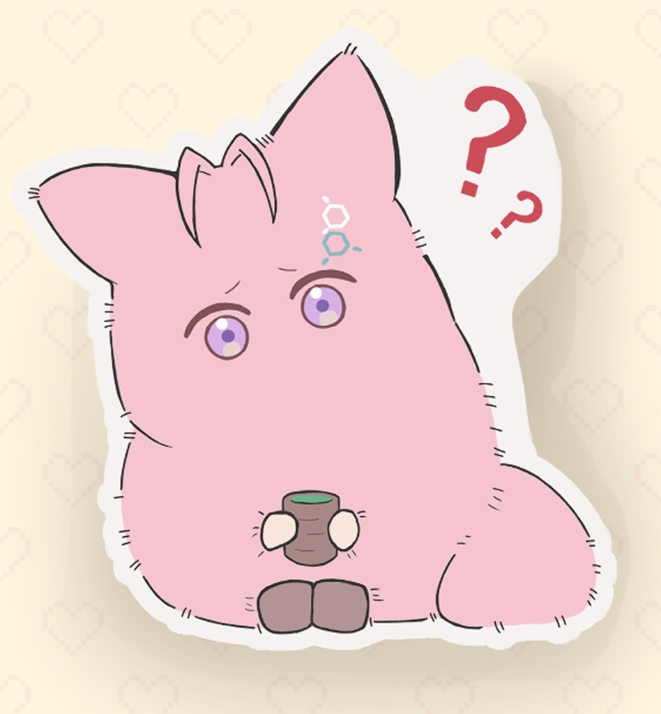 【C107】もふこよダイカットステッカー