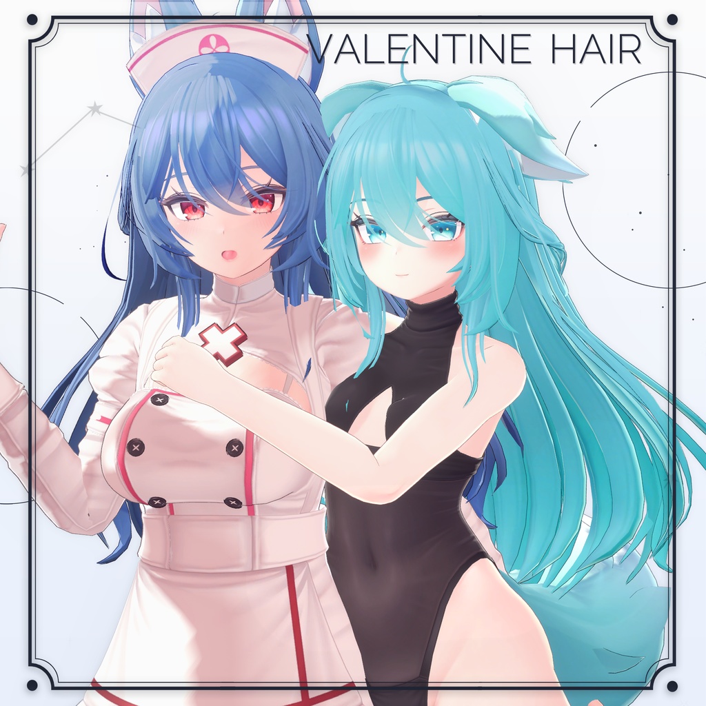 【PB対応】 Valentine ヘアー VRC用