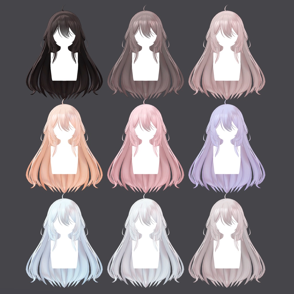 【PB対応】 Valentine ヘアー VRC用