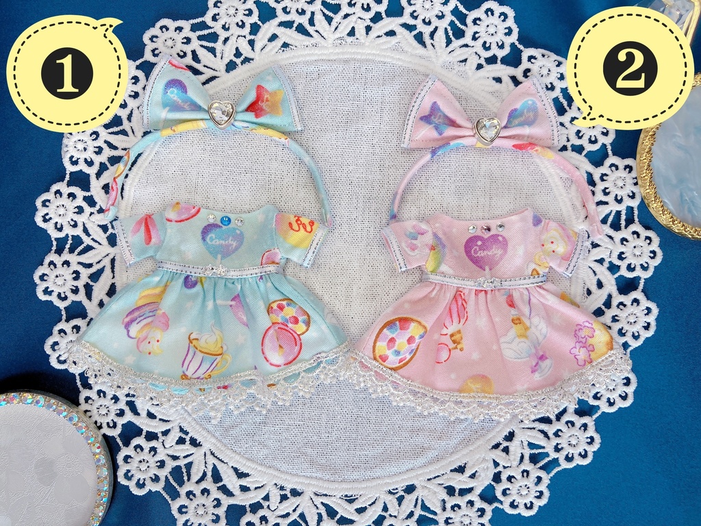 【スプリングセール】きらめきワンピース&リボンカチューシャセット