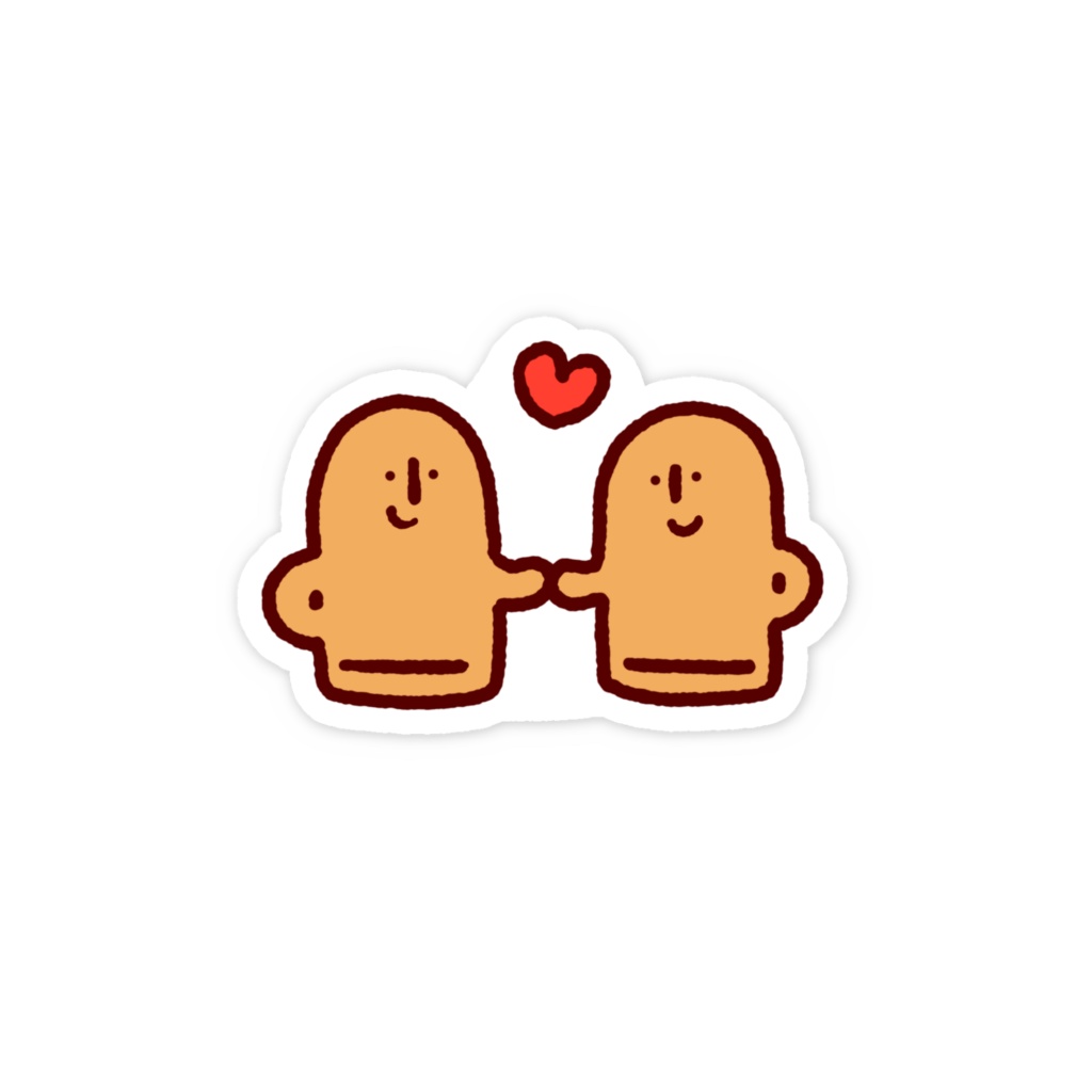 カップルハニワステッカー