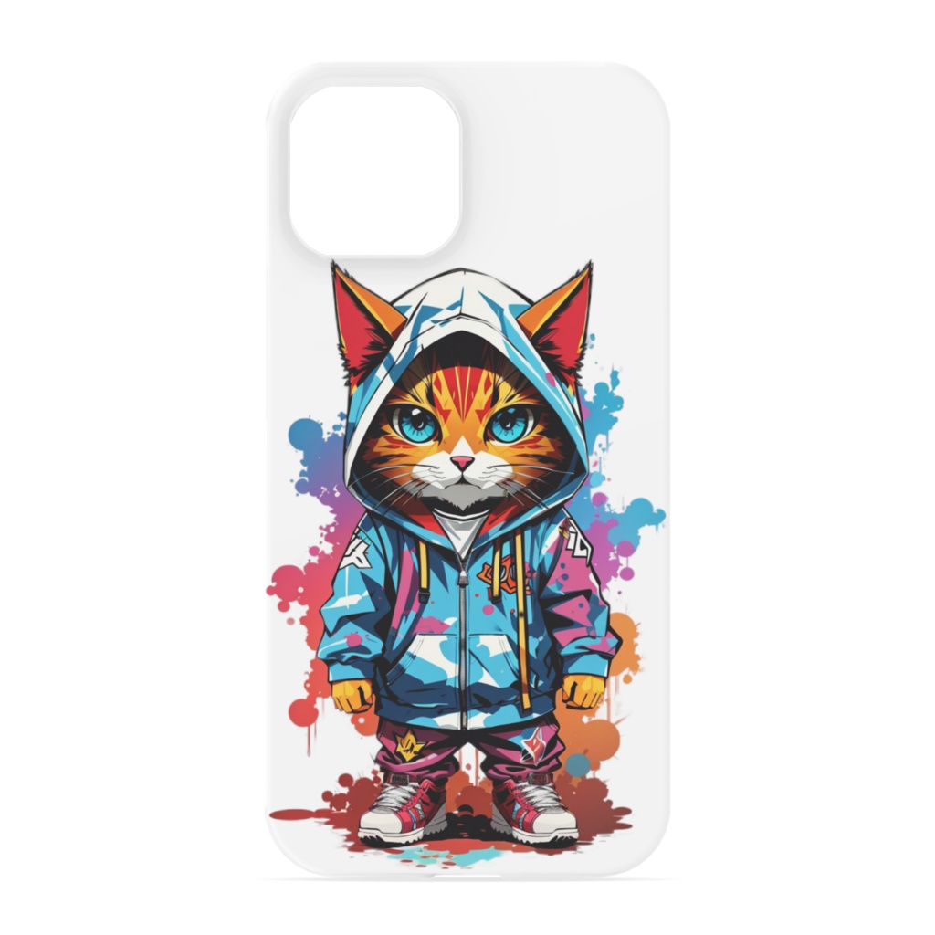 hooded cat.iPhoneケース(13,12シリーズ対応)