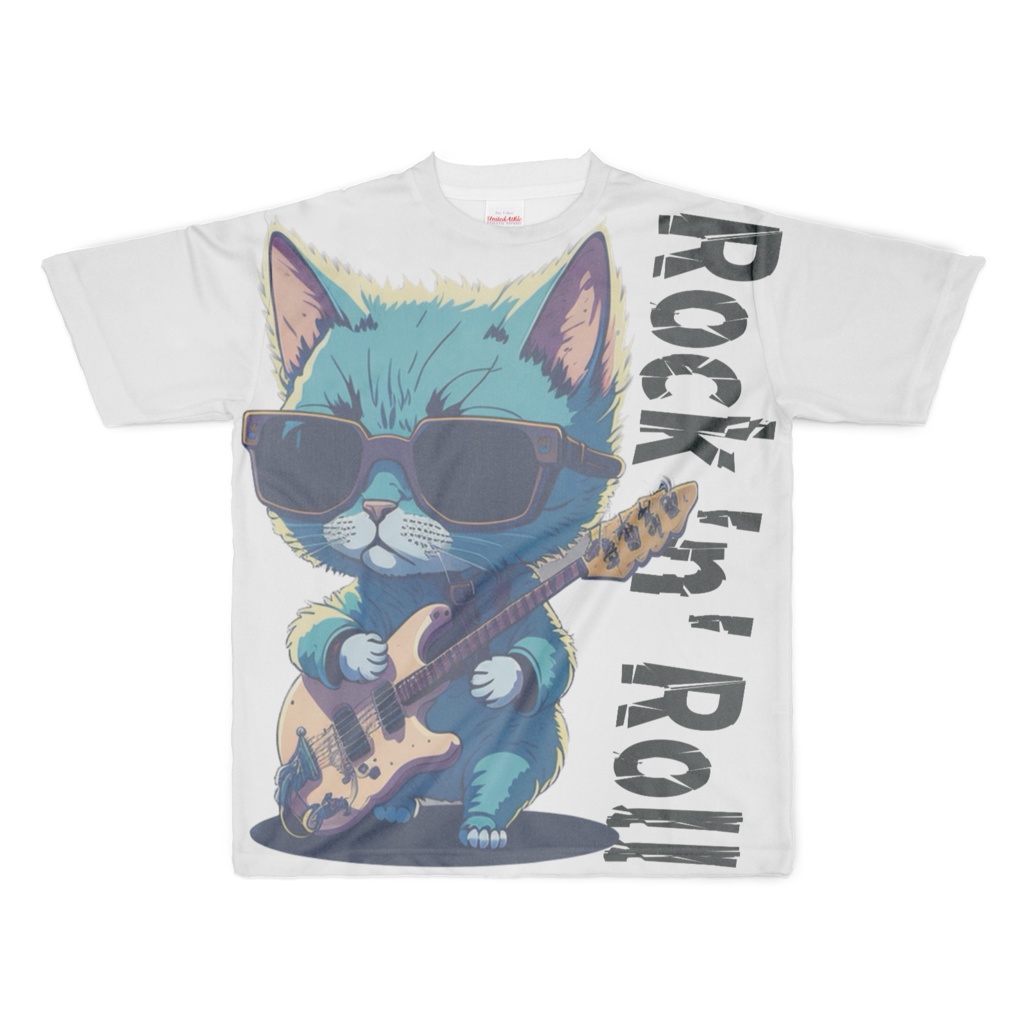 rock 'n' roll 猫 BIGプリントTシャツ