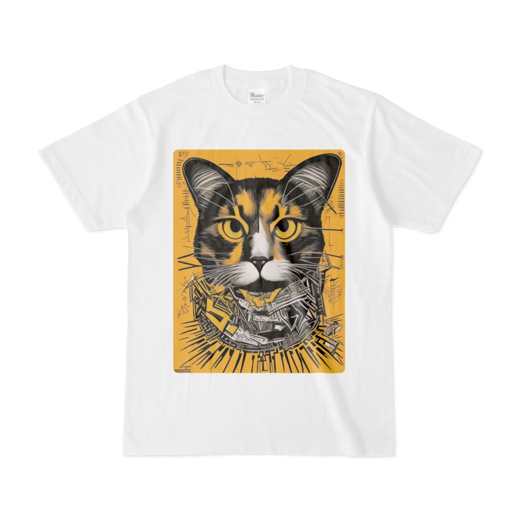 Cat Art T-shirts #001 白Ｔシャツ