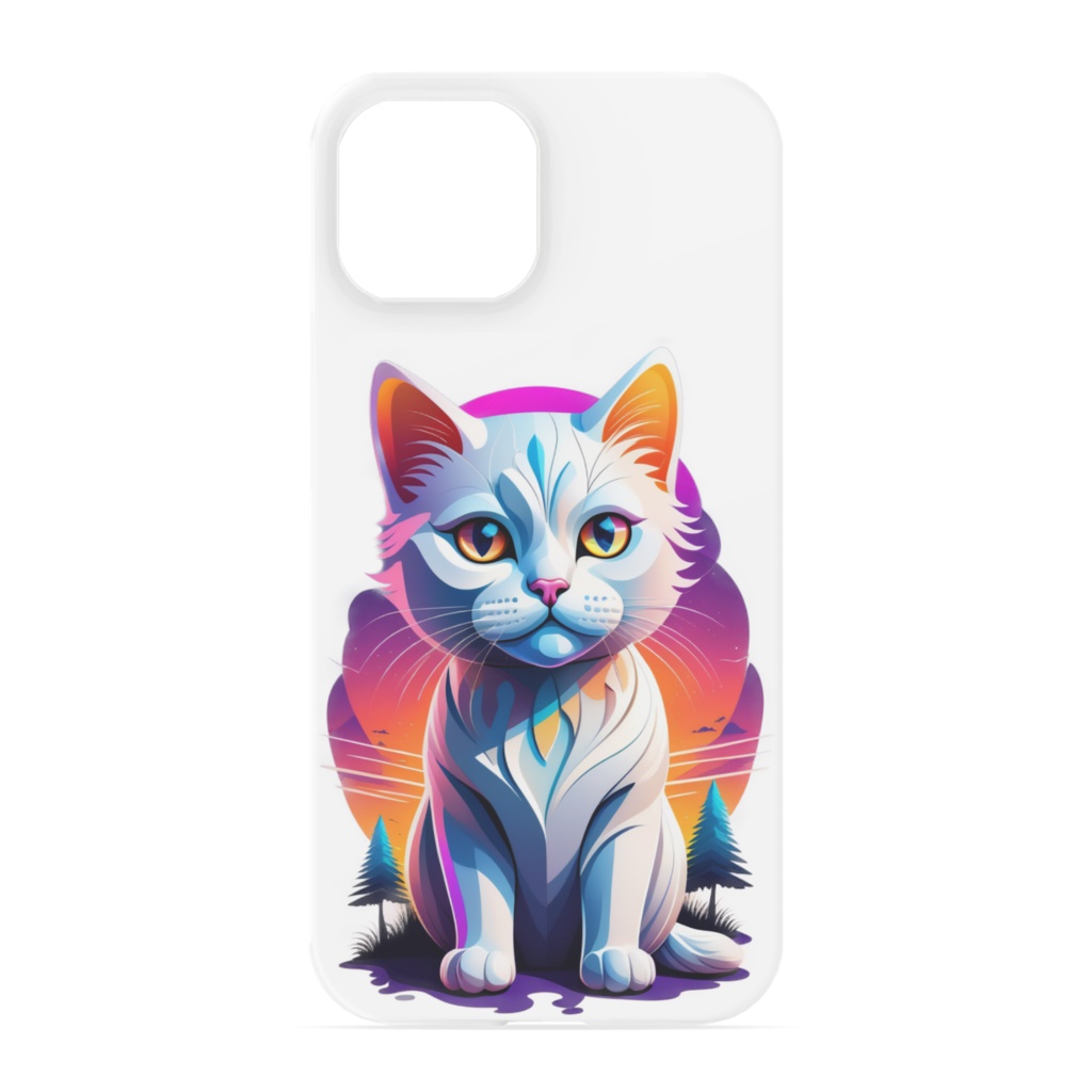 White Cat Adventures_iPhoneケース